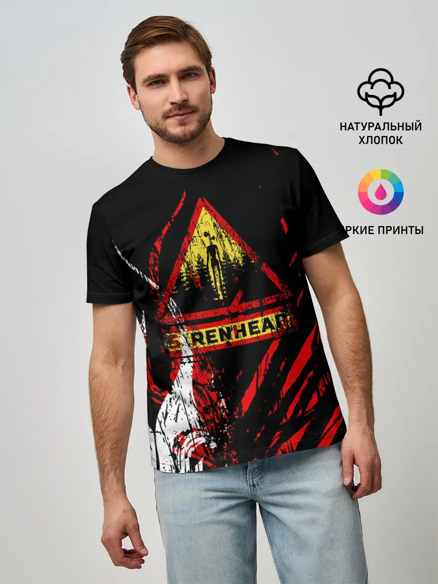 Мужская базовая футболка / Danger : Siren Head