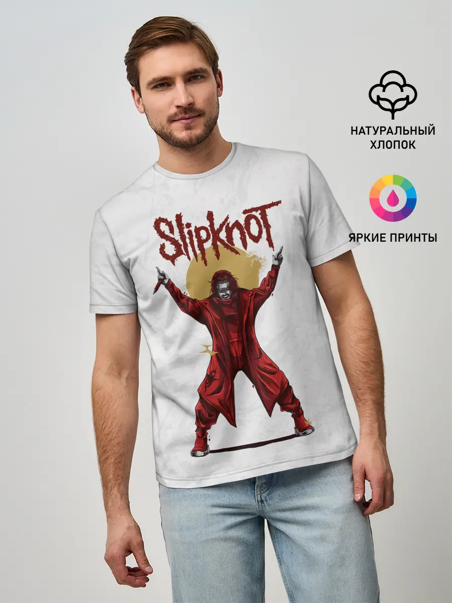 Мужская базовая футболка / COREY TAYLOR | SLIPKNOT | СЛИПКНОТ