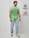 Мужская базовая футболка / Peacefull green