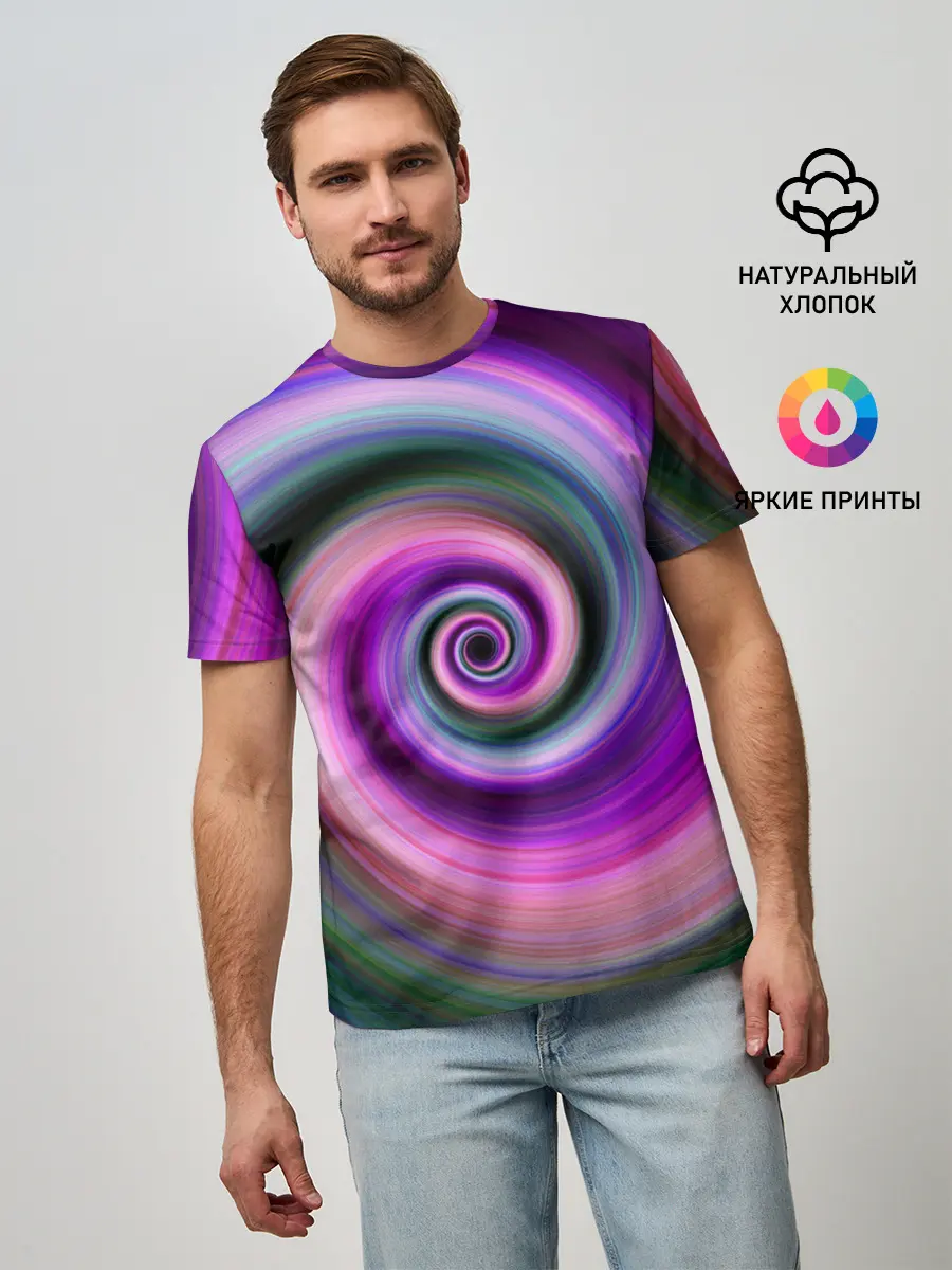 Мужская базовая футболка / Вихрь Красок