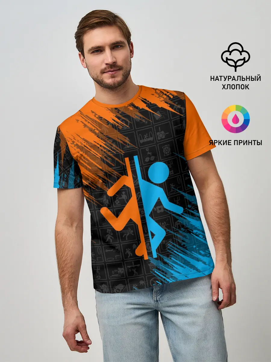 Мужская базовая футболка / PORTAL 2