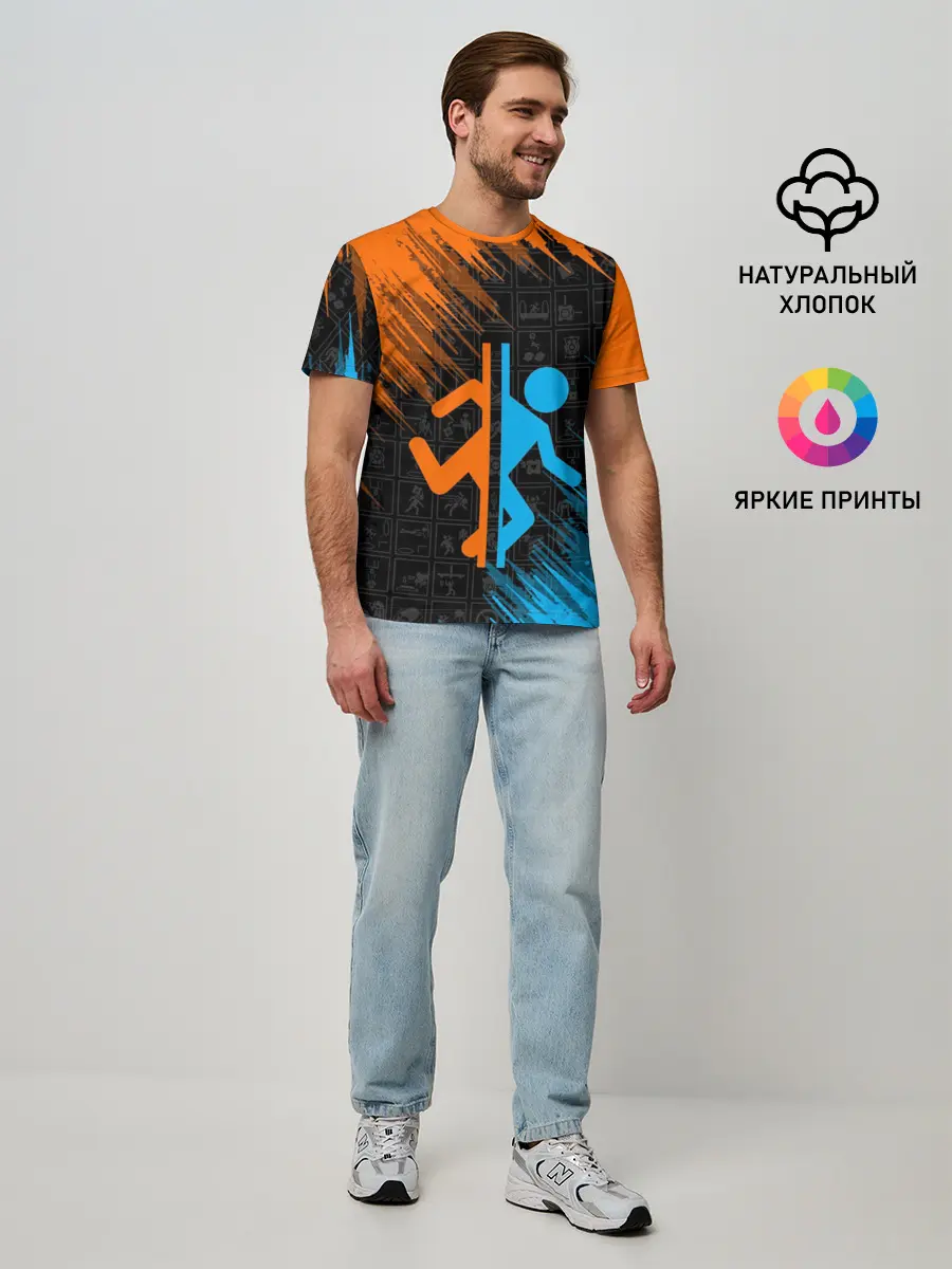 Мужская базовая футболка / PORTAL 2