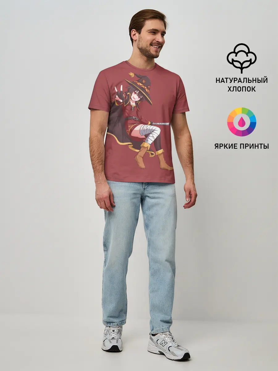 Мужская базовая футболка / Megumin peace