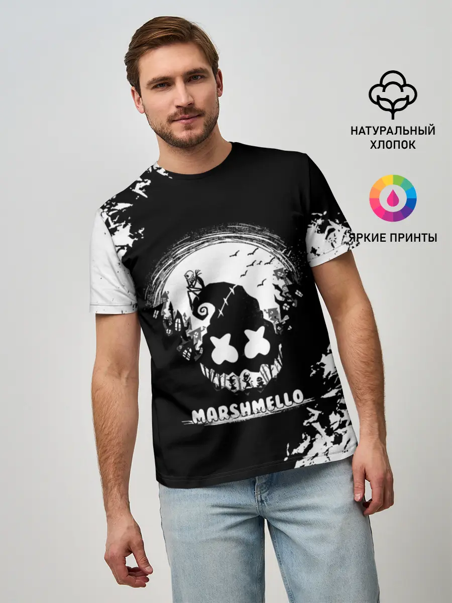Мужская базовая футболка / Marshmello Кошмар