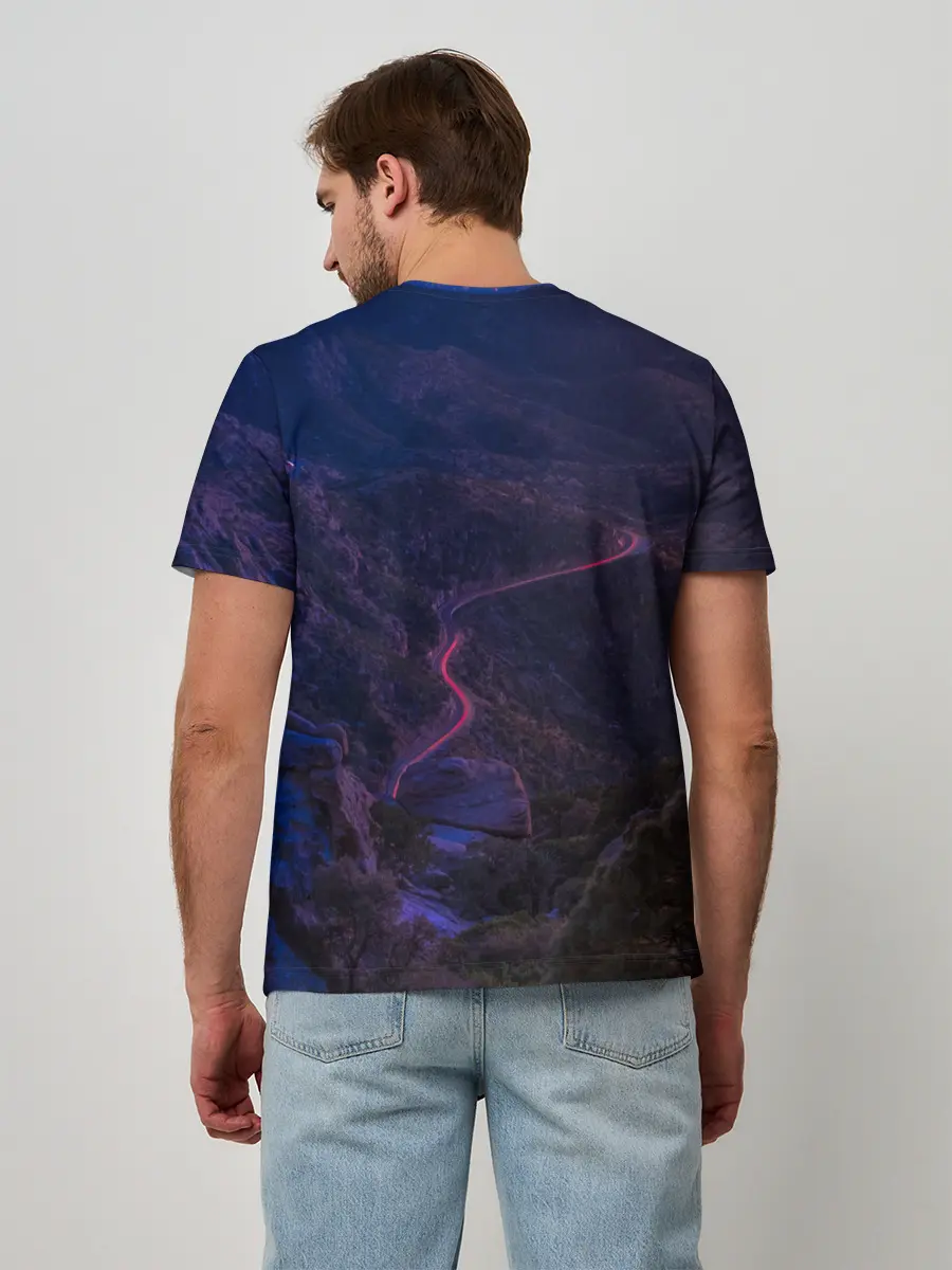 Мужская базовая футболка / НЕОНОВАЯ ДОРОГА