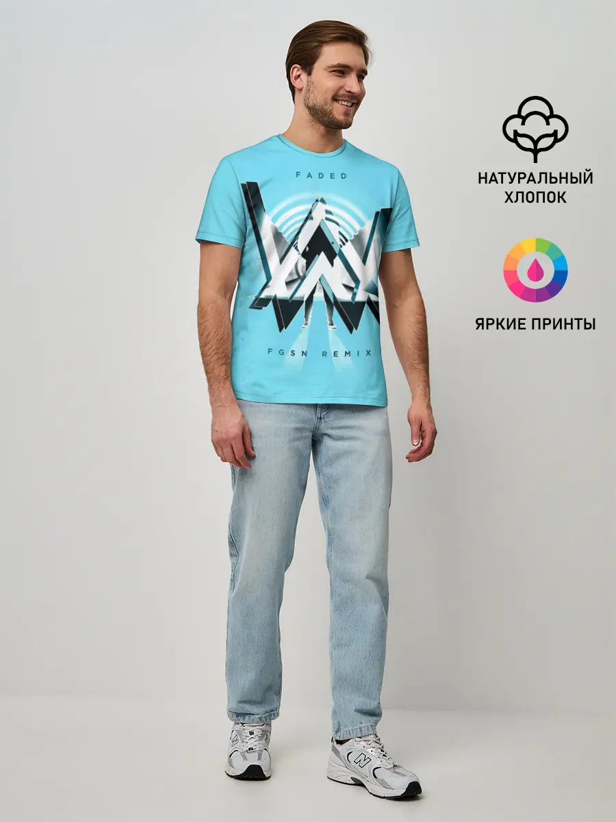 Мужская базовая футболка / Alan Walker