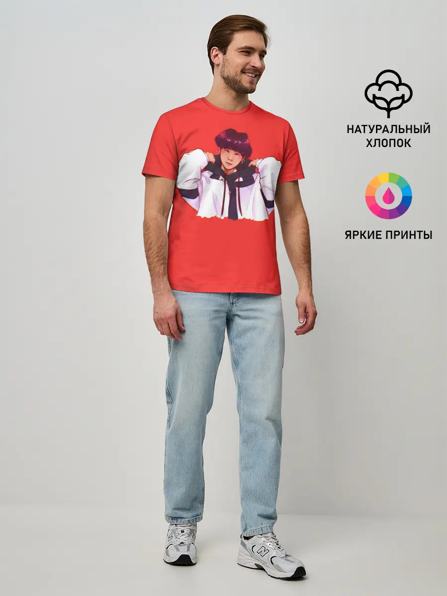 Мужская базовая футболка / Suga Red