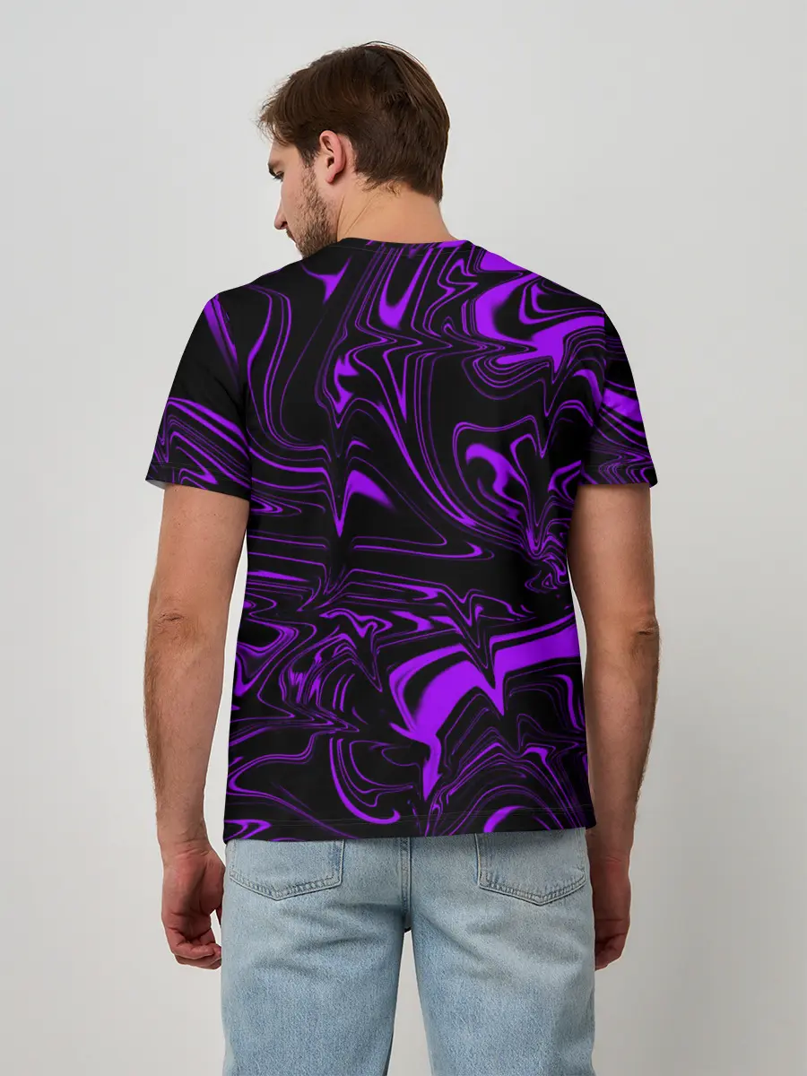 Мужская базовая футболка / Жидкий градиент