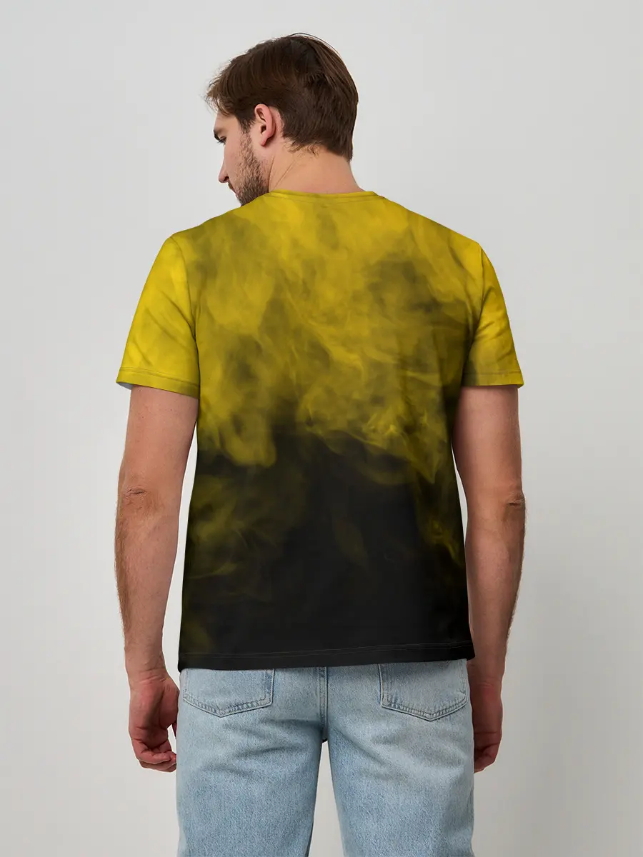 Мужская базовая футболка / FREEFIRE | YELLOW SMOKE