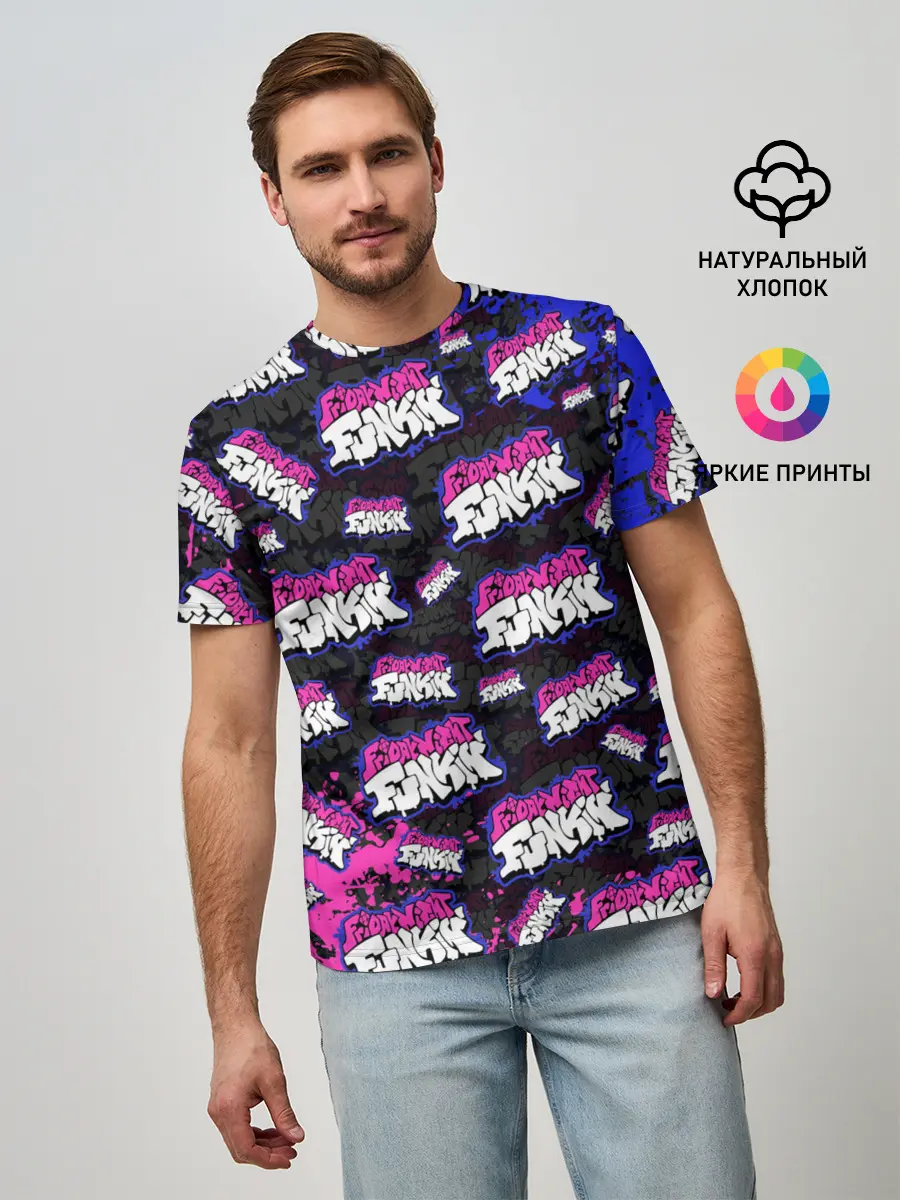 Мужская базовая футболка / FRIDAY NIGHT FUNKIN ЛОГОБОМБИН