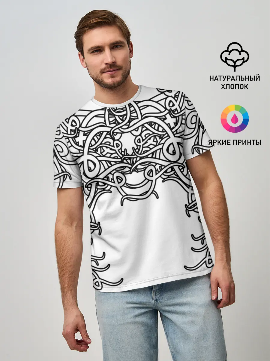 Мужская базовая футболка / Фэнтези мотылёк