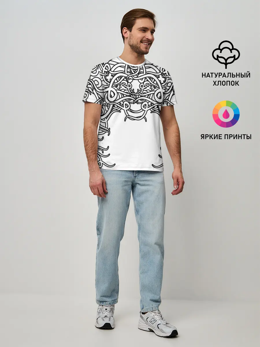 Мужская базовая футболка / Фэнтези мотылёк