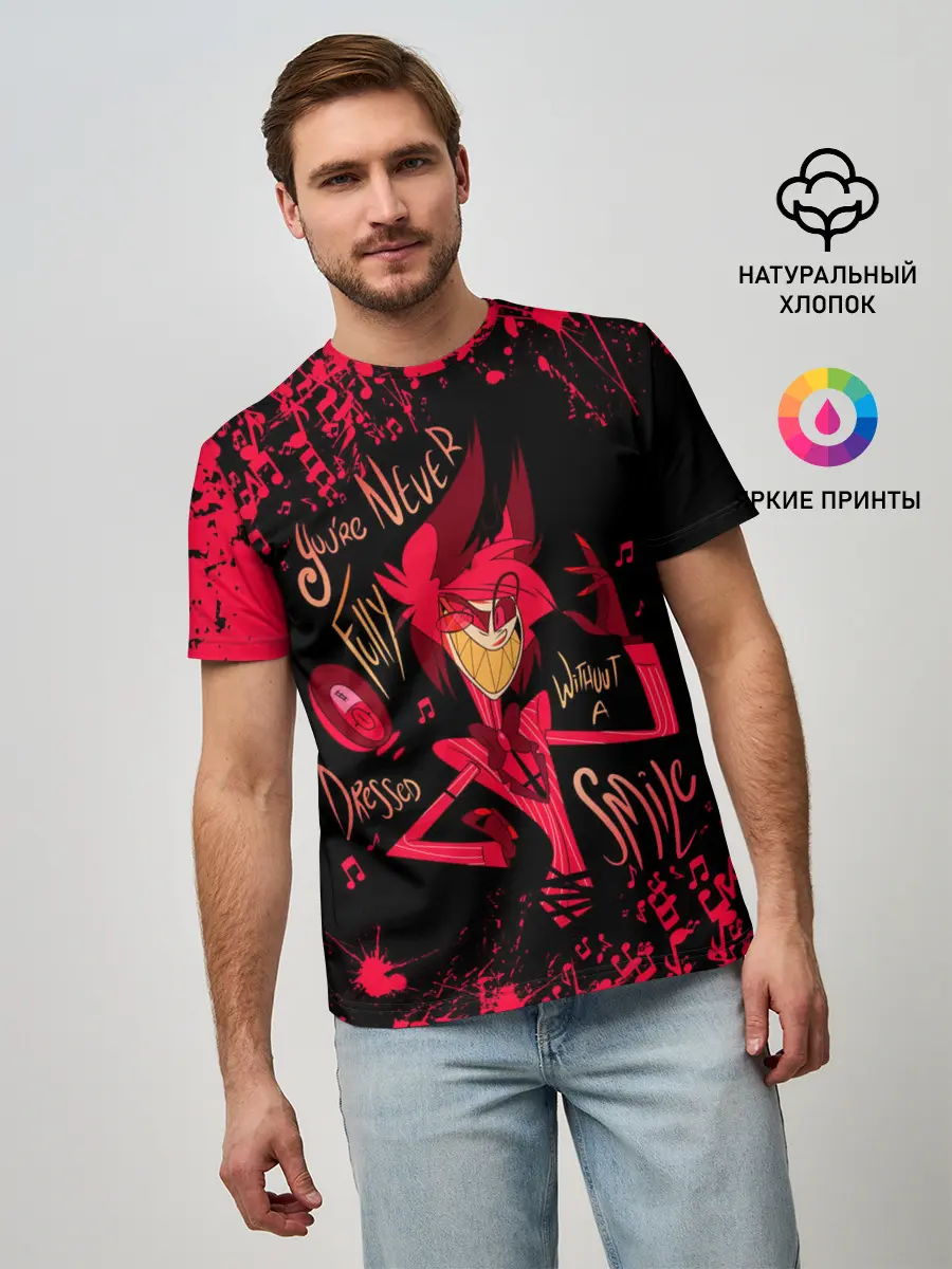 Мужская базовая футболка / HAZBIN HOTEL ALASTOR.