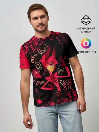 Мужская базовая футболка / HAZBIN HOTEL ALASTOR.