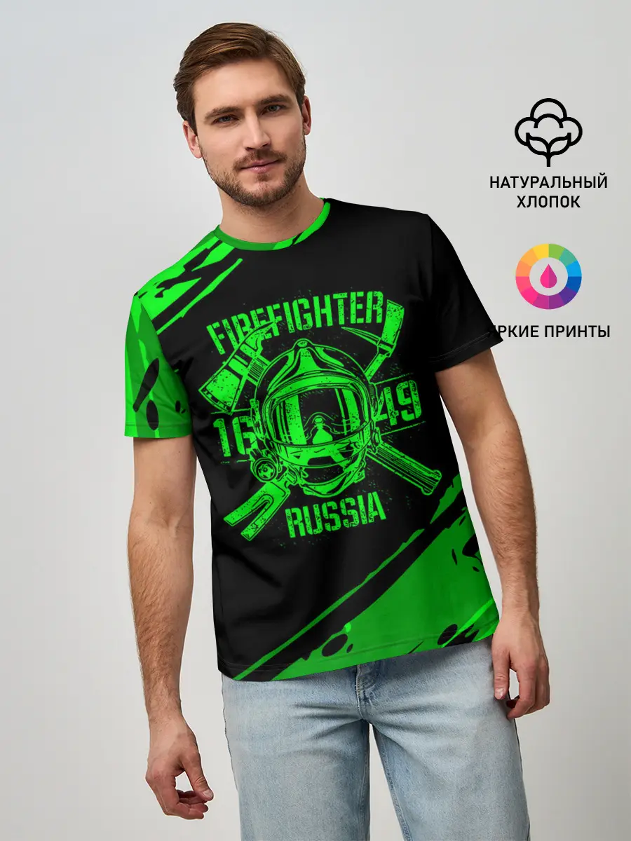 Мужская базовая футболка / FIREFIGHTER 1649 RUSSIA