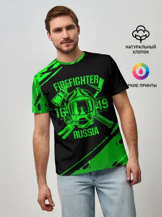 Мужская базовая футболка / FIREFIGHTER 1649 RUSSIA
