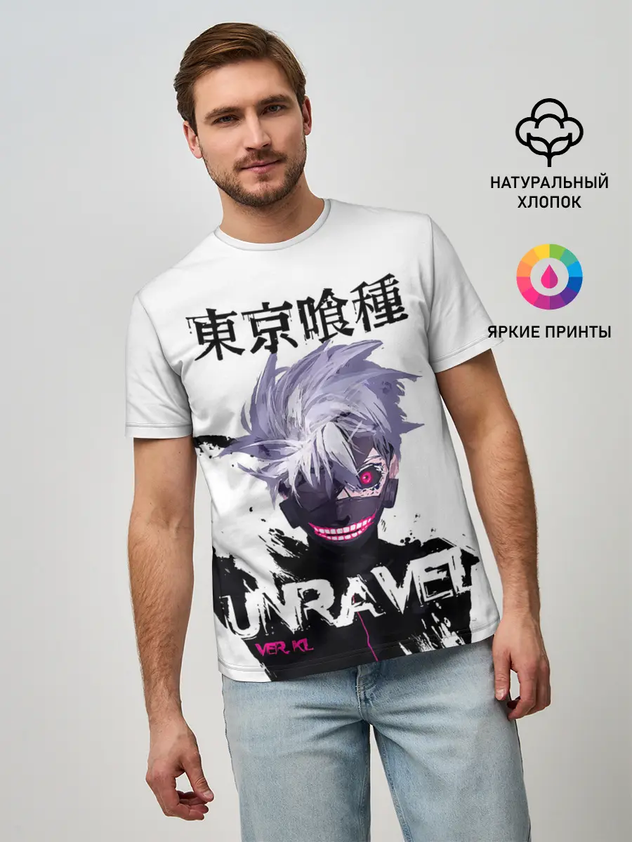 Мужская базовая футболка / UNRAVEL VER KL Tokyo Ghoul
