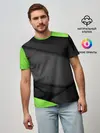 Мужская базовая футболка / Green / Black