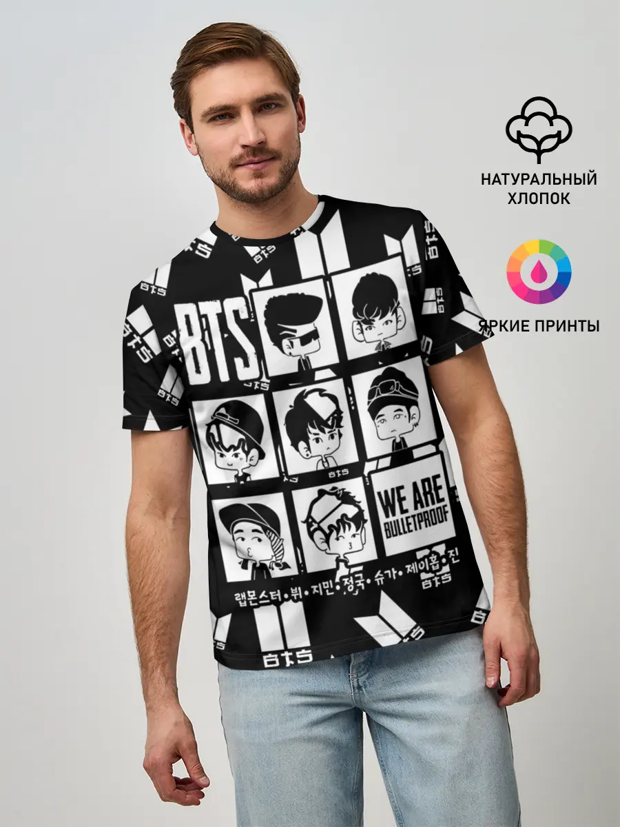 Мужская базовая футболка / BTS WE ARE BULLETPROOF