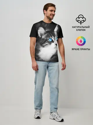 Мужская базовая футболка / Кот