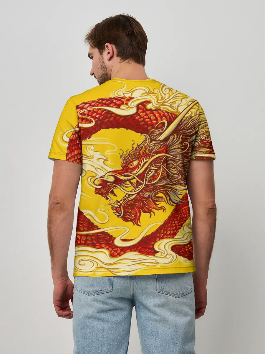 Мужская базовая футболка / Китайский Дракон, China Dragon
