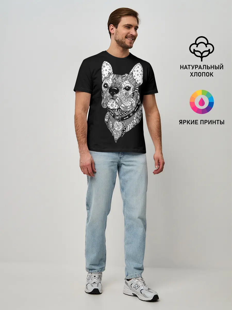 Мужская базовая футболка / Бульдог