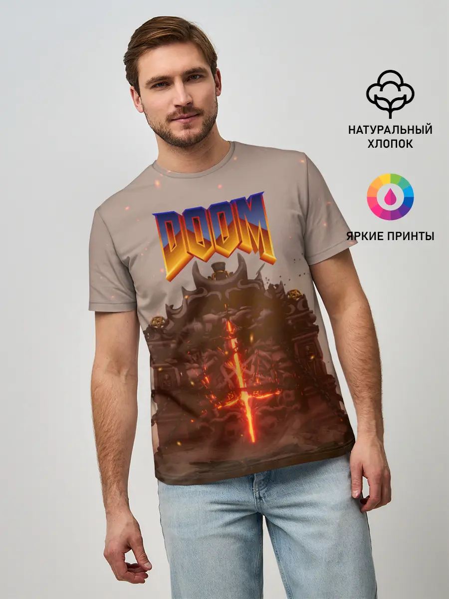 Мужская базовая футболка / DOOM | ДУМ