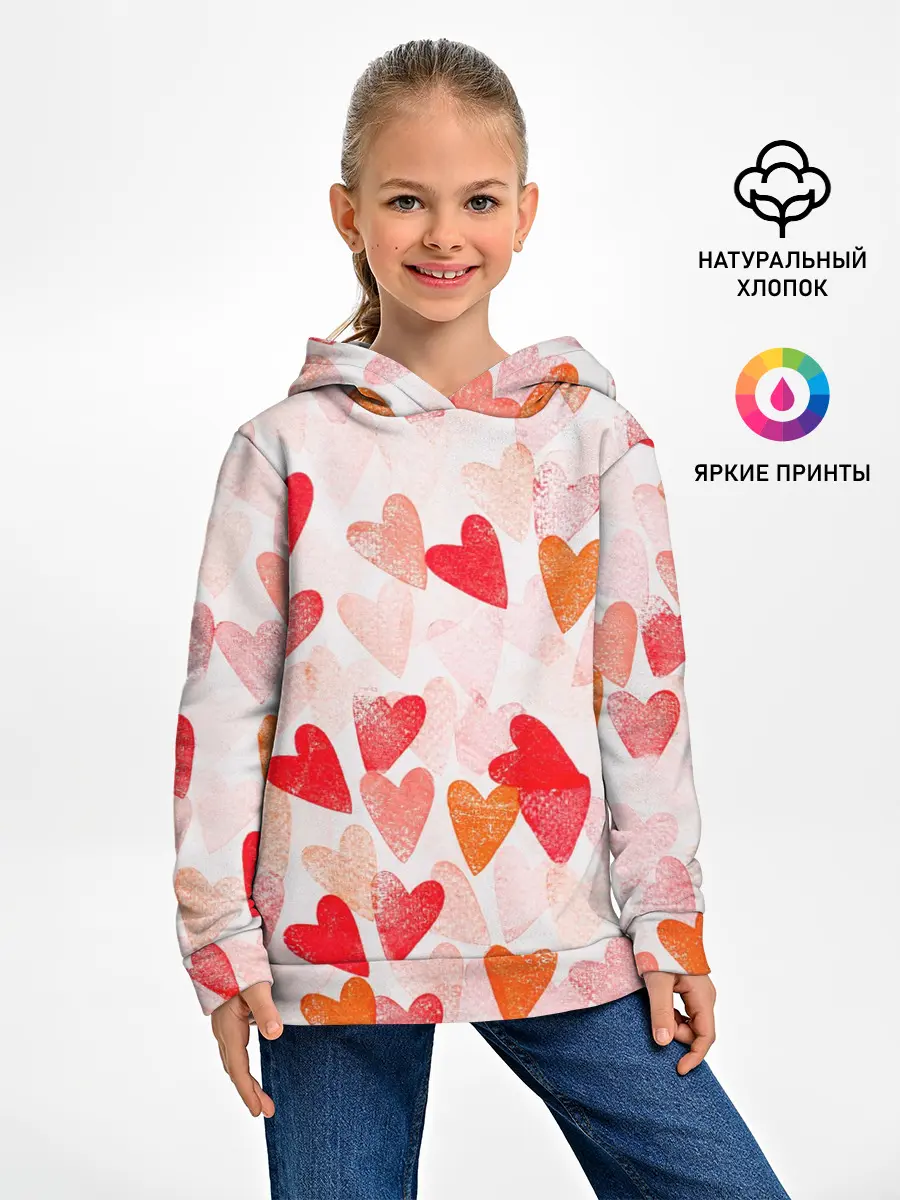 Детское худи / Ванильные сердечки
