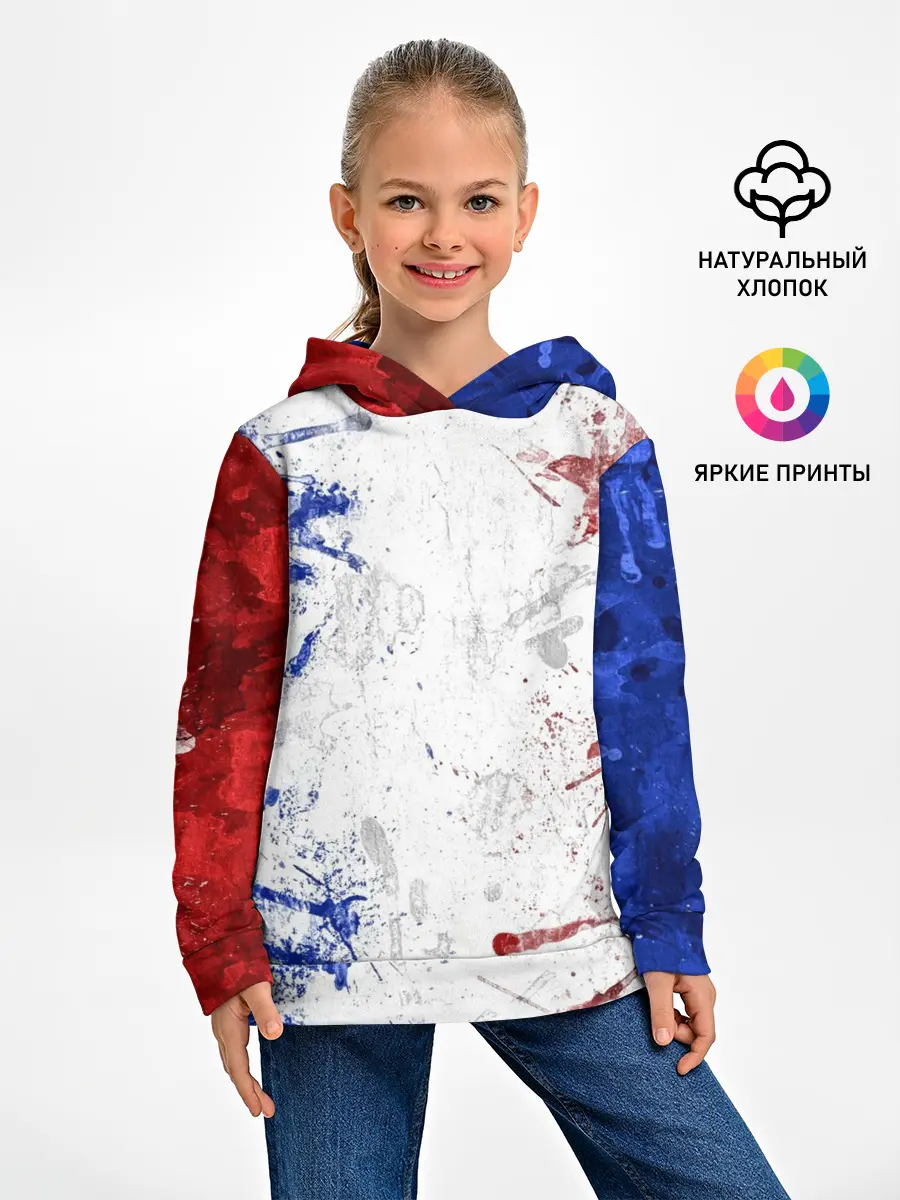 Детское худи / BLUE WHITE & RED