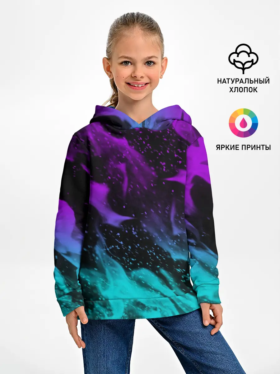 Детское худи / НЕОНОВЫЙ ОГОНЬ