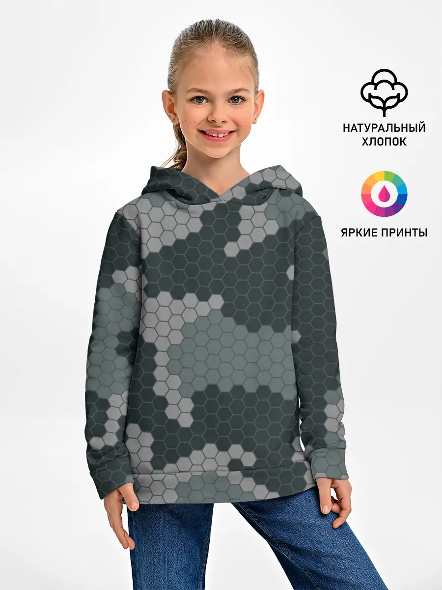 Детское худи / КАМУФЛЯЖ СОТЫ