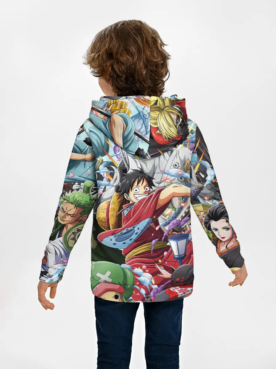 Детское худи / One Piece стикербомбинг