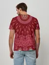 Мужская базовая футболка / Красно-розовый калейдоскоп