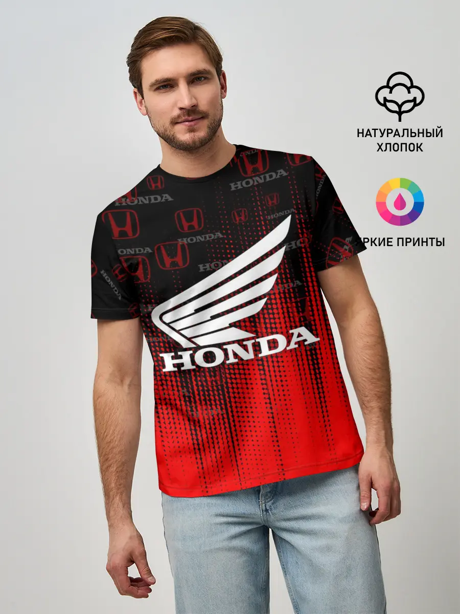 Мужская базовая футболка / HONDA