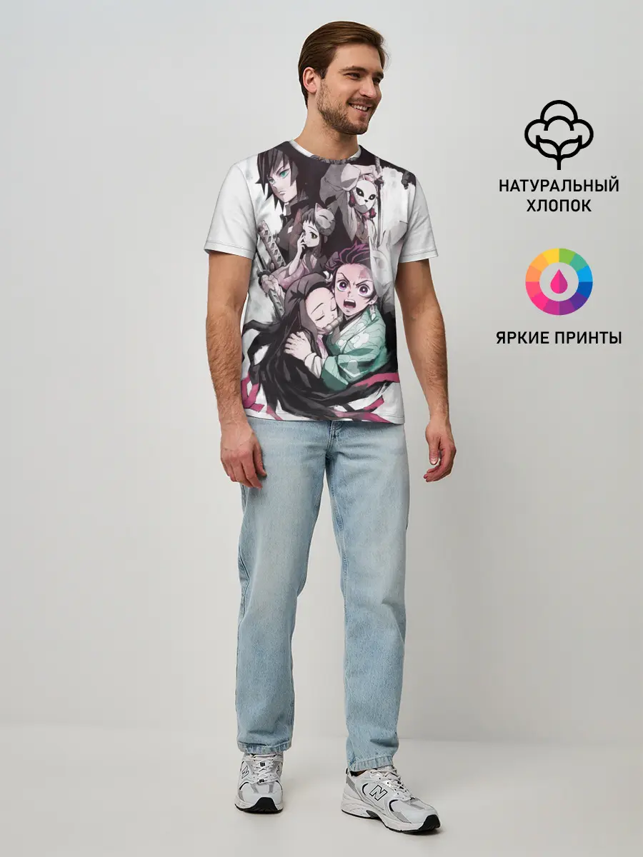 Мужская базовая футболка / Убийца Демонов постер