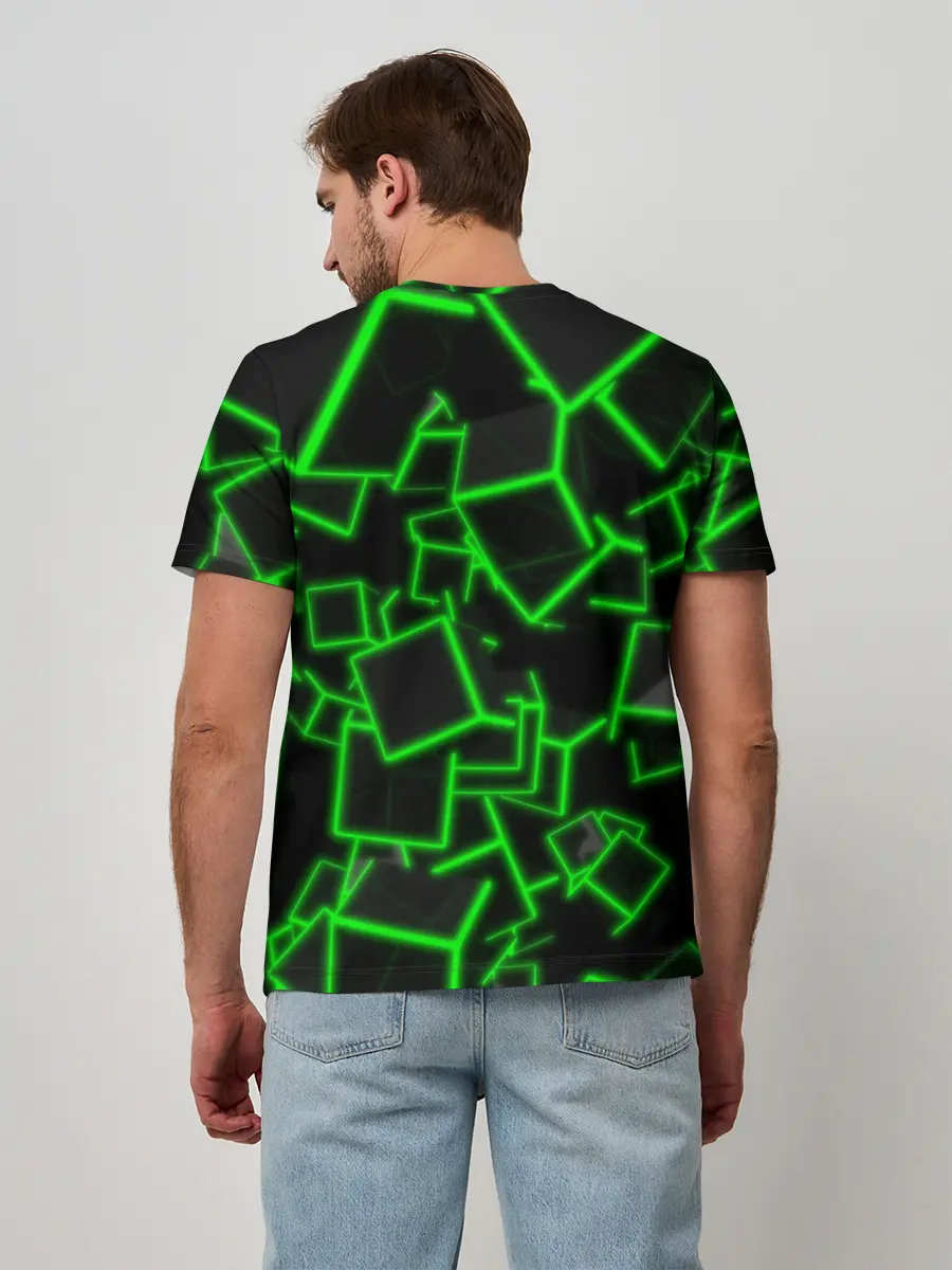 Мужская базовая футболка / Cyber cube