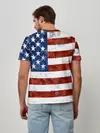 Мужская базовая футболка / США ФЛАГ