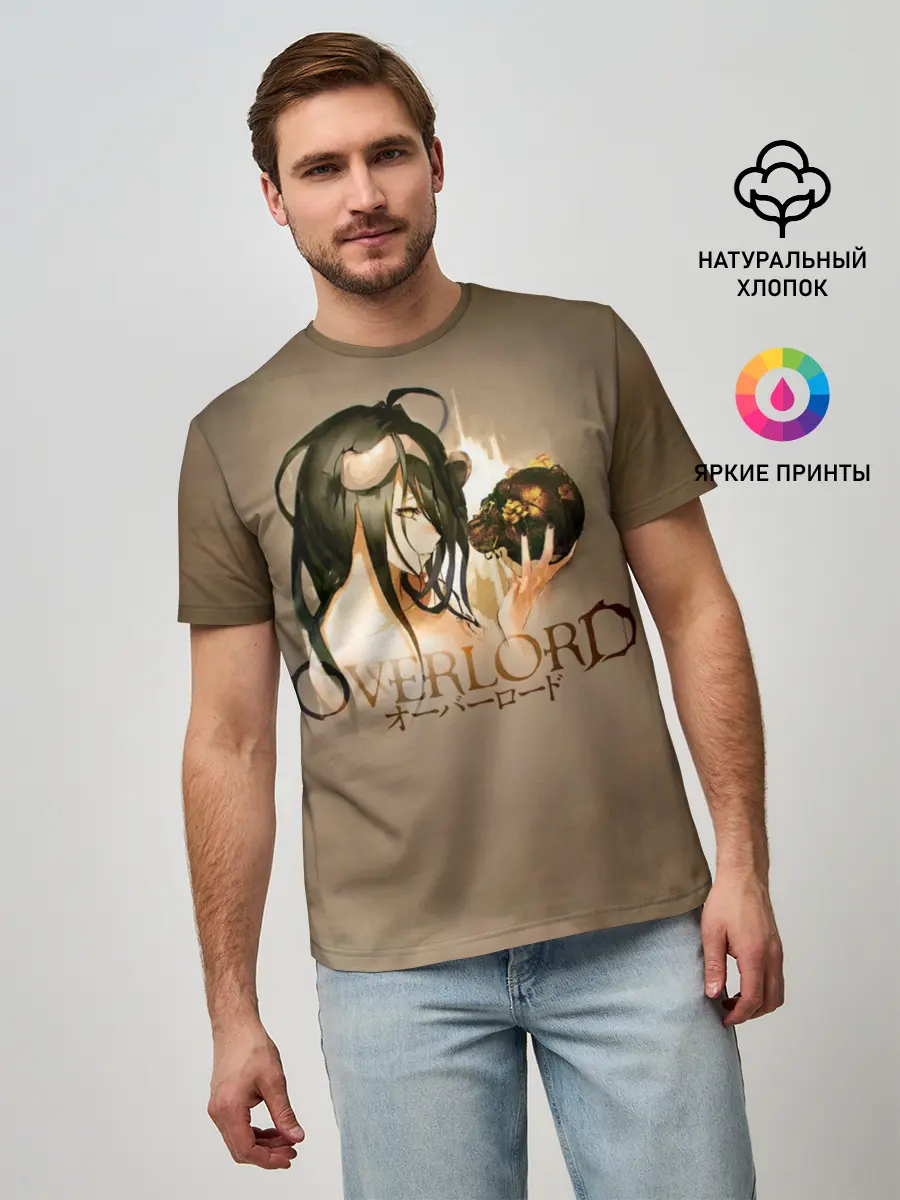 Мужская базовая футболка / Overlord Albedo