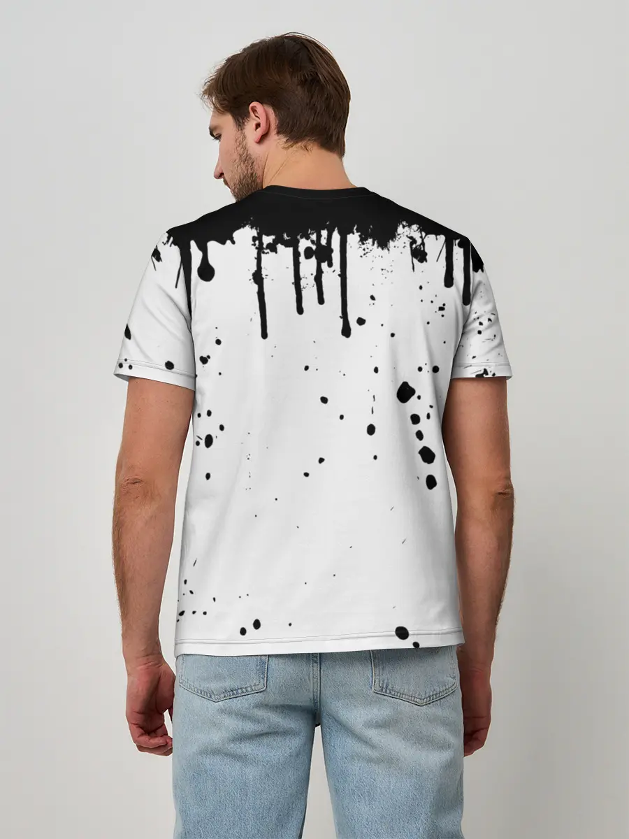 Мужская базовая футболка / АХЕГАО с подтёками