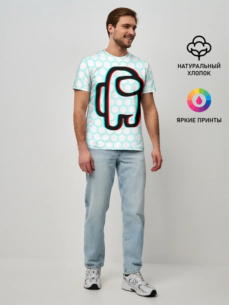 Мужская базовая футболка / AMONG US / АМОНГ АС