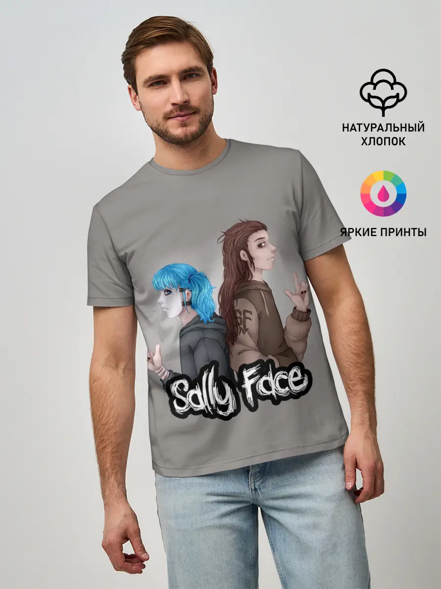 Мужская базовая футболка / Sally Face