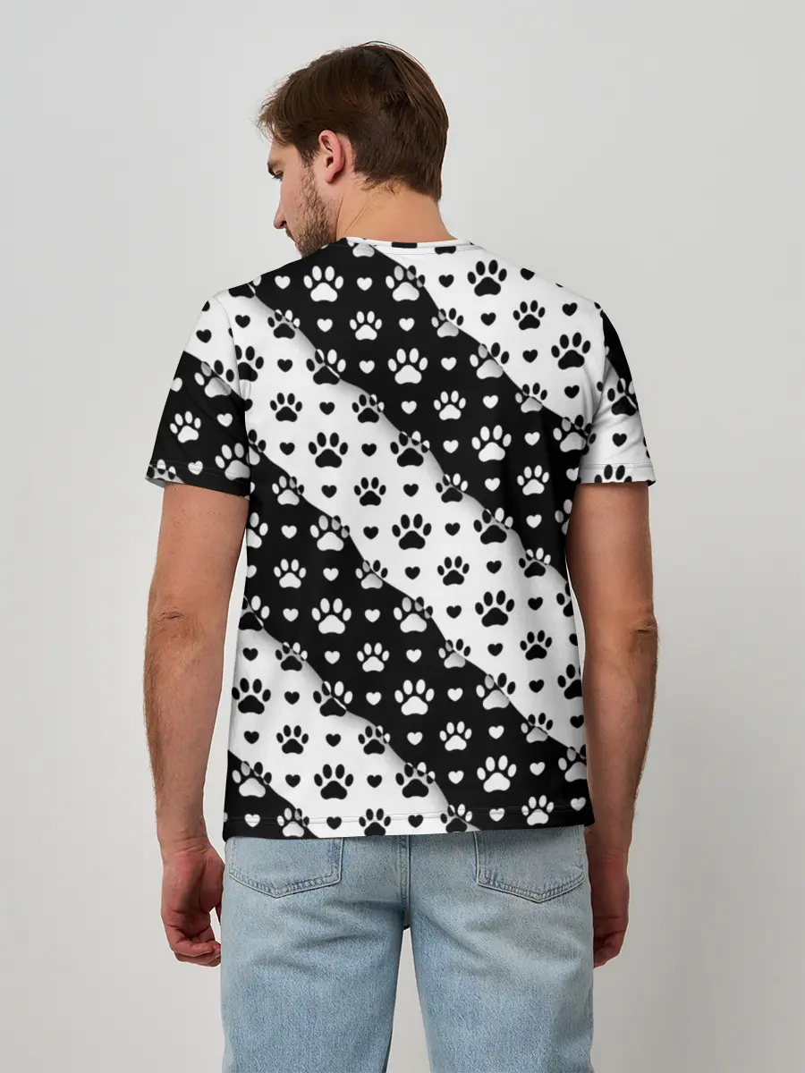 Мужская базовая футболка / Следы от Лап