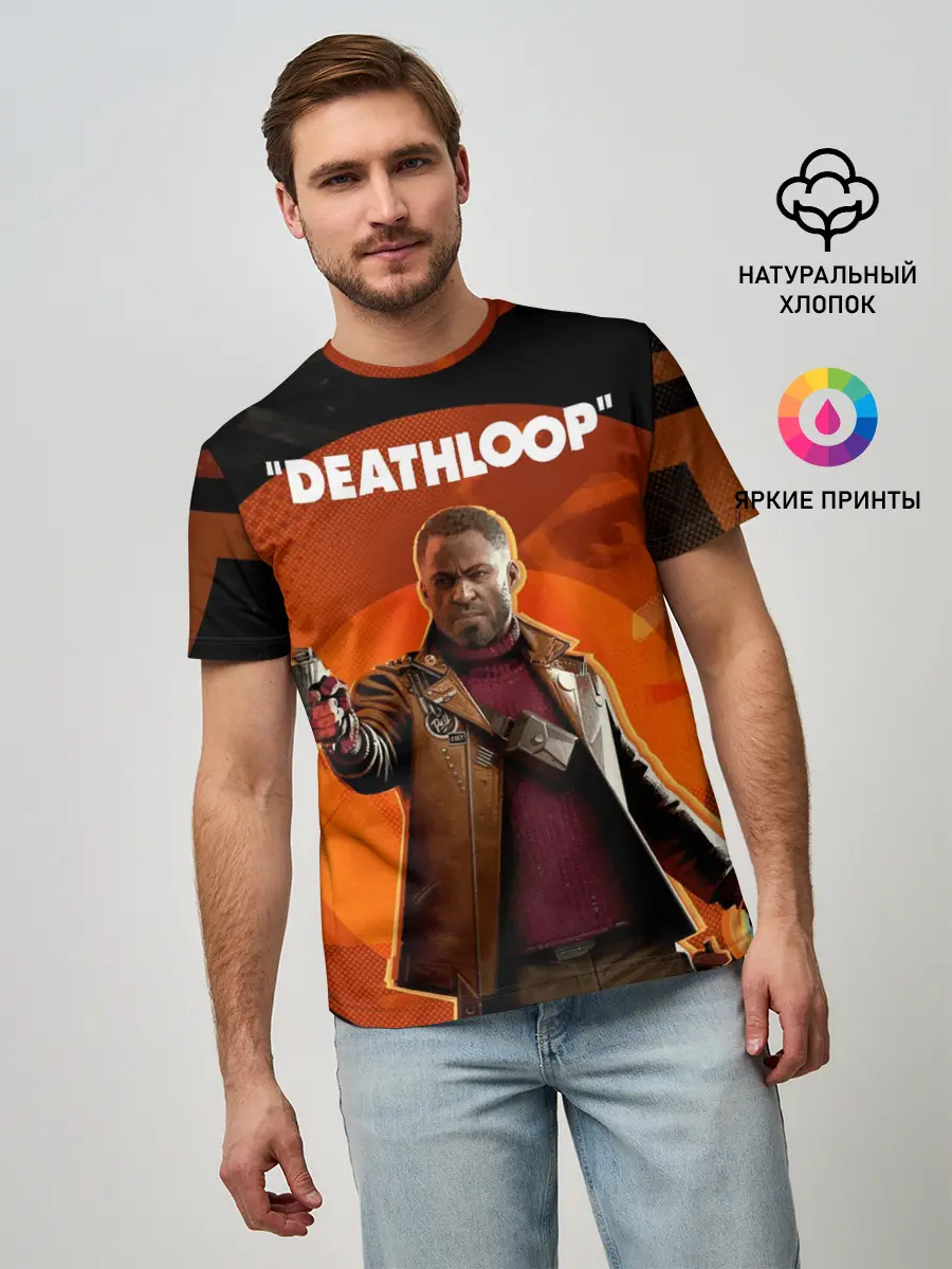 Мужская базовая футболка / Кольт на фоне Джулианны