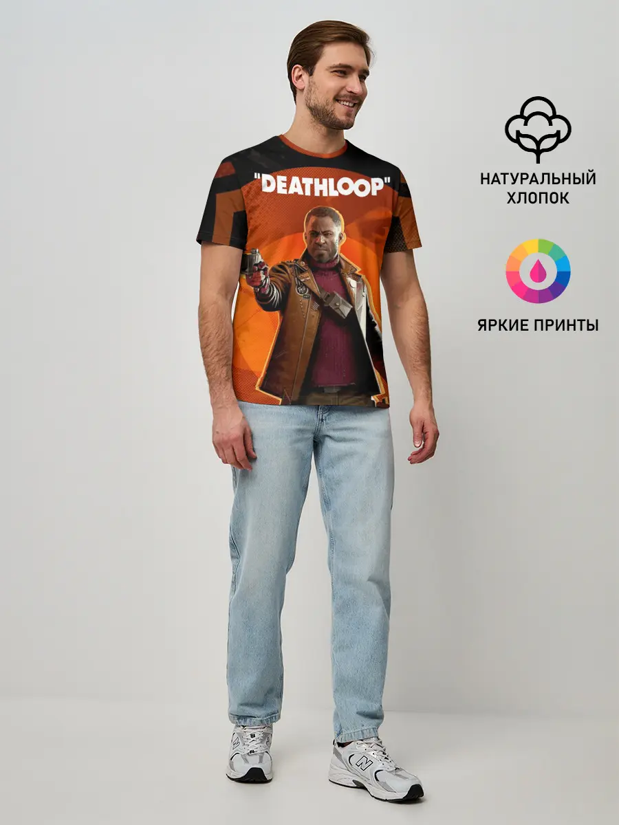 Мужская базовая футболка / Кольт на фоне Джулианны