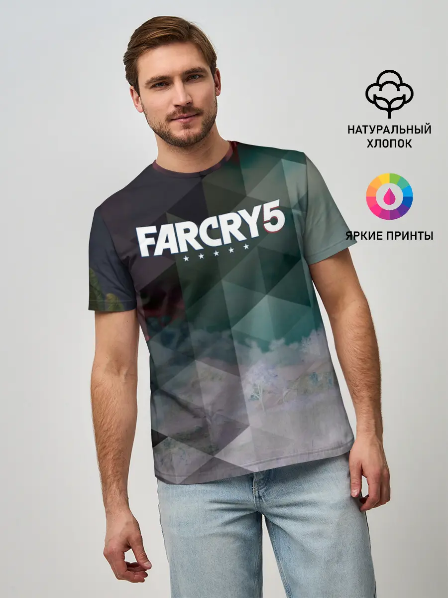 Мужская базовая футболка / FarCry polygon