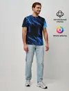 Мужская базовая футболка / BLUE FIRE FLAME