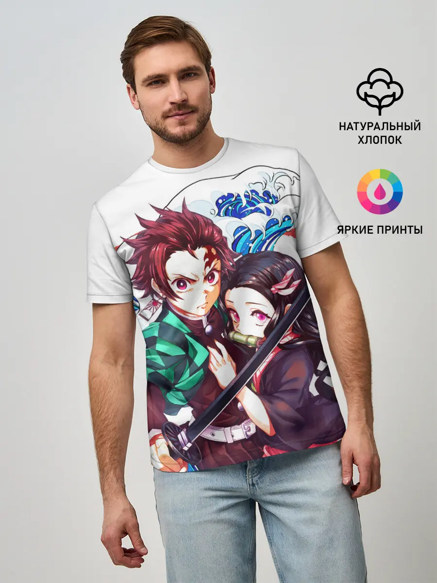 Мужская базовая футболка / Клинок рассекающий демонов