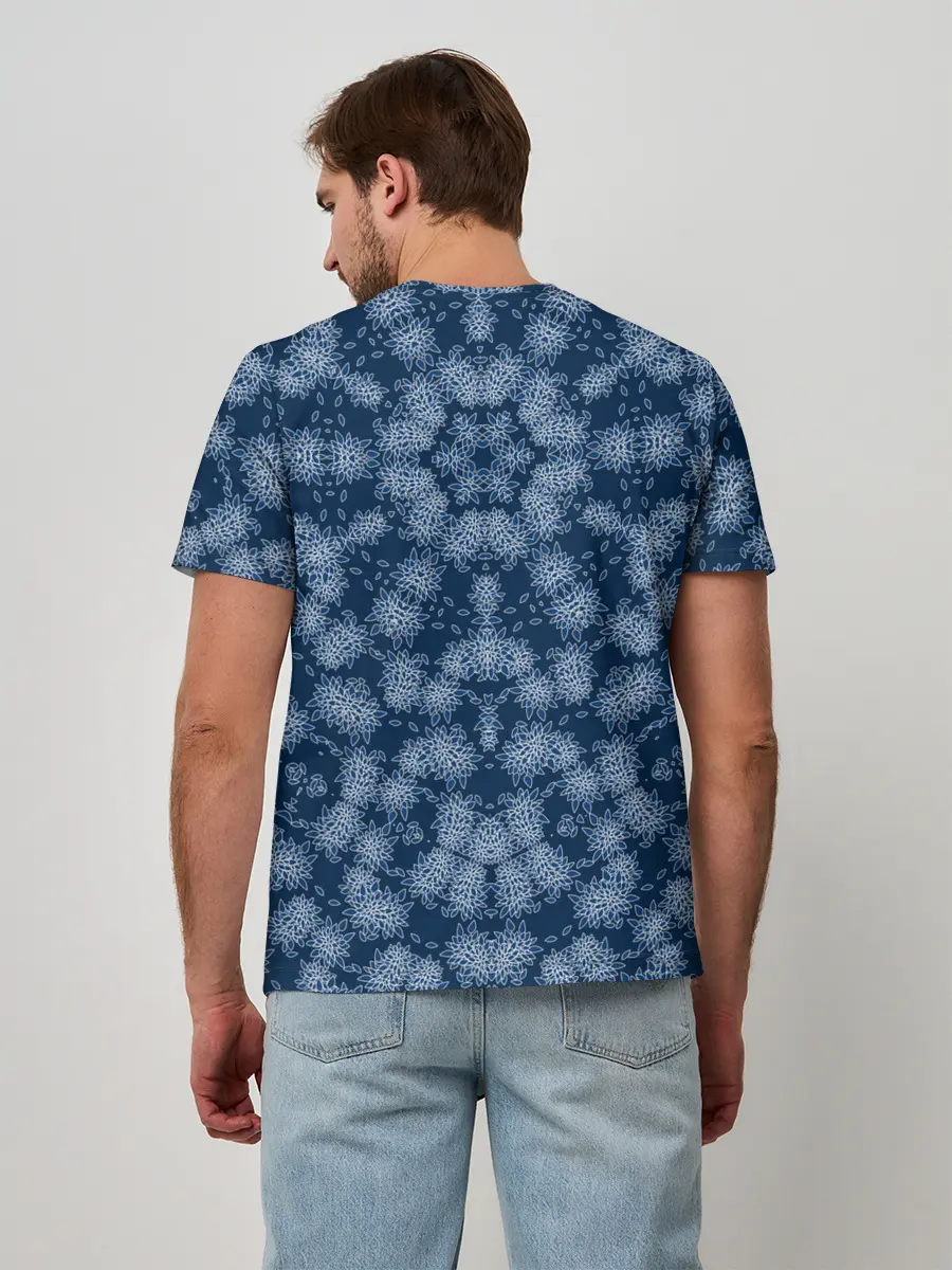 Мужская базовая футболка / Модный абстрактный узор