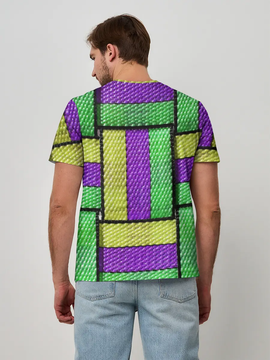 Мужская базовая футболка / Цветные Ремешки