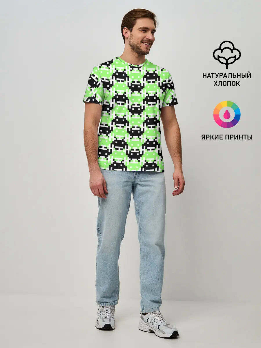 Мужская базовая футболка / Space Invaders | Old game
